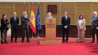 La presidenta Ana del Ser se dirige a los asistentes en el acto de apertura de tribunales de la comunidad castellanoleonesa